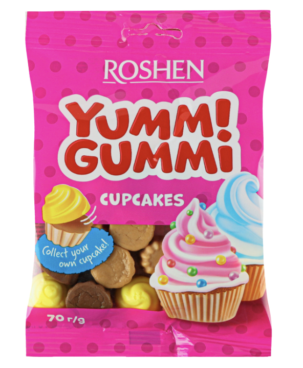 Цукерки Рошен Yummi Gummi CupCakes 70г